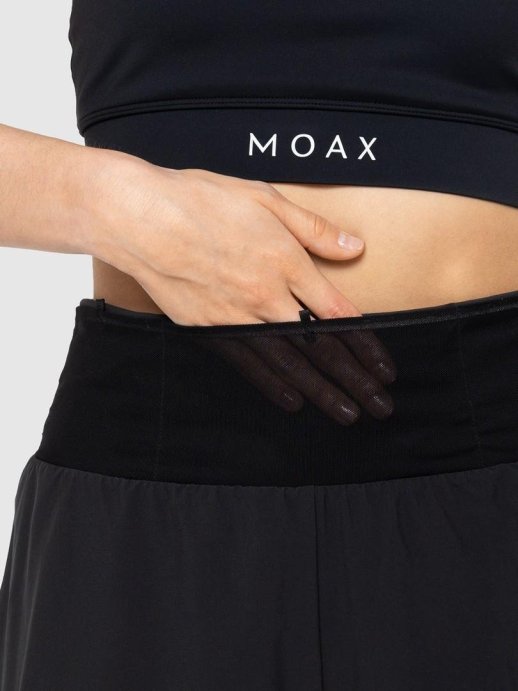 Шорты Moax Summit 2в1 с поясом жен. MX265450/10000 черный в Нижнем Новгороде