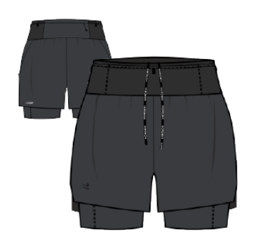 Шорты 2 в 1 Nordski Trail Black W NSW1111100