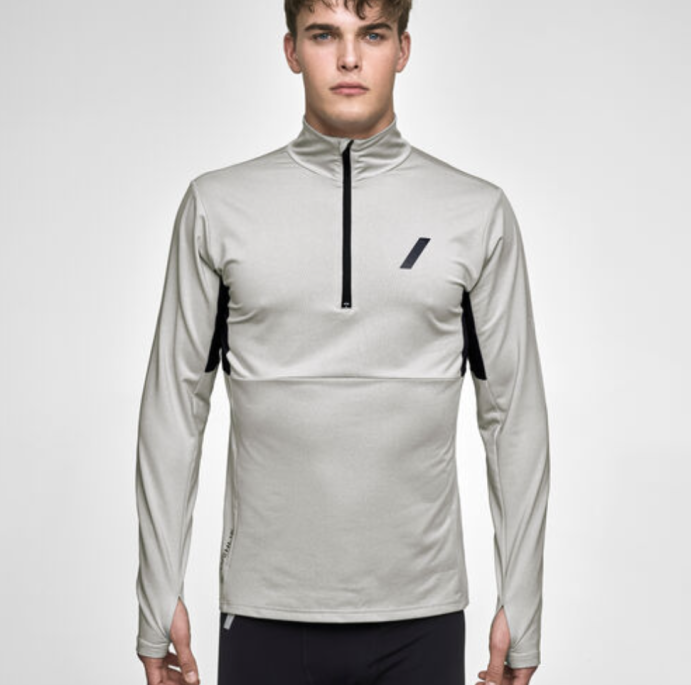 Футболка с длинным рукавом беговая Bjorn Daehlie Long Sleeve Run Light Grey Melange 333336_93501 в Твери
