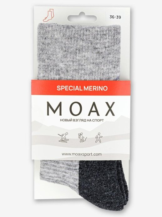 Носки спортивные Moax Special 75111M/11201 серый меланж/уголь