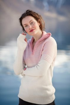 Свитер ULVANG Alta жен. 78536/00218 ваниль/розовый