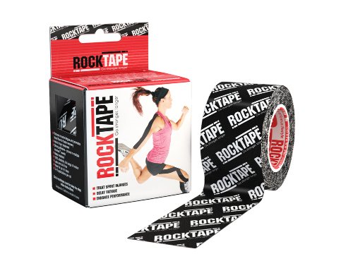 тейп-лента RockTape Кинезиотейп Design, 5см х 5м,черный логотип  RCT100-BK-OS