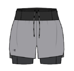 Шорты 2 в 1 Nordski Trail Grey/Black W NSW1111202