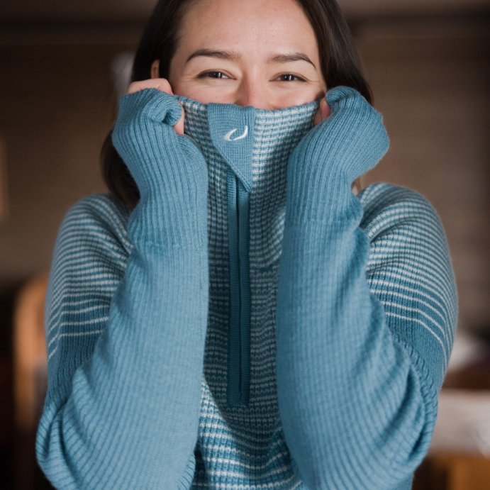 Свитер ULVANG Alta жен. 78536/63551 серо-голубой/мята в Волгограде