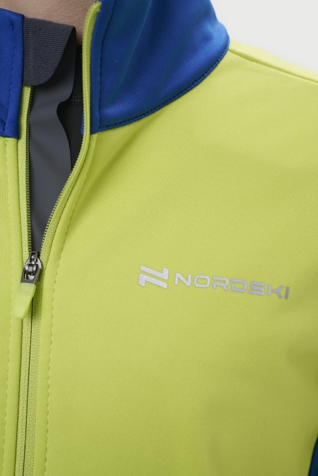 Тренировочная куртка Nordski Jr. Advance True Blue/Lime NSJ651030