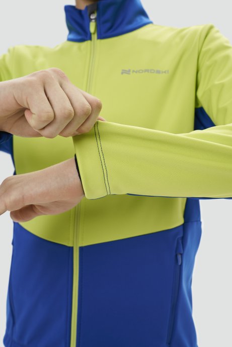Тренировочная куртка Nordski Jr. Advance True Blue/Lime NSJ651030