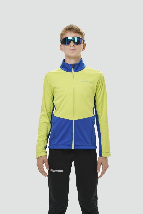 Тренировочная куртка Nordski Jr. Advance True Blue/Lime NSJ651030