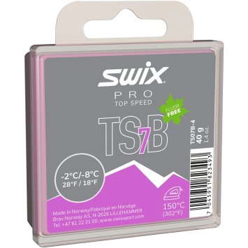 Парафин SWIX TS7 Black, -2°C/-8°C, 40гр