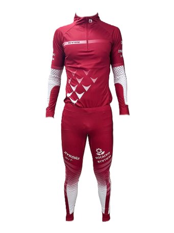 Костюм гоночный Bivium ФЛГР "Энергия 3.0" муж. белый_красный