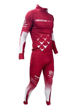Костюм гоночный Bivium ФЛГР "Энергия 3.0" муж. белый_красный