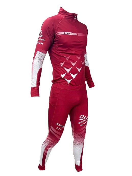 Костюм гоночный Bivium ФЛГР "Энергия 3.0" муж.  белый_красный