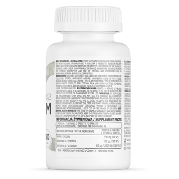 Кальций Д3 + К2 + OstroVit Vitamin D3 + K2 + Сalcium 90 таб.