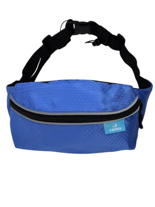 Поясная сумка FOXO3 объемная синяя