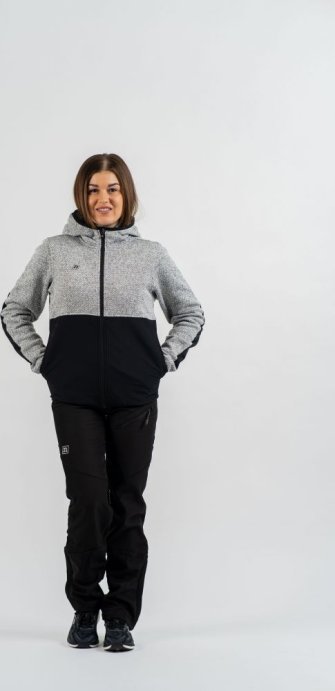 Кофта NONAME FLEECE JACKET WOS 24 GREY MELANGE
