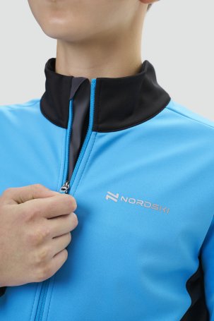 Тренировочная куртка Nordski Jr. Advance Light Blue/Black NSJ651284
