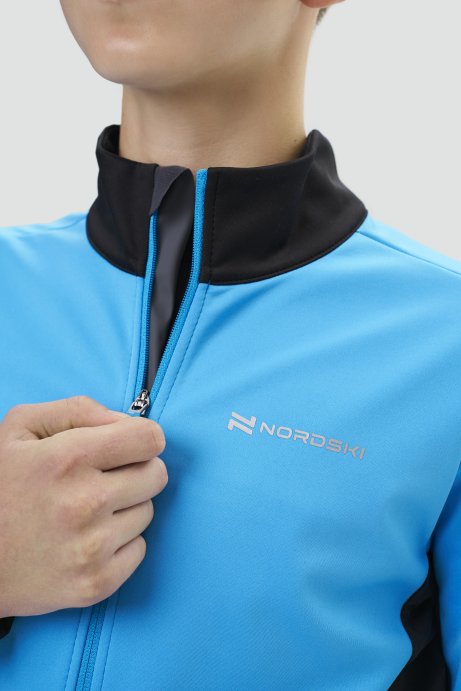Тренировочная куртка Nordski Jr. Advance Light Blue/Black NSJ651284