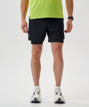 Шорты 2 в 1 Nordski Road Black NSM1100100