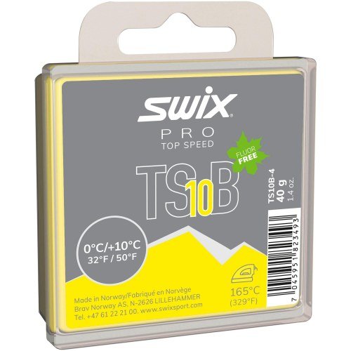 Парафин SWIX TS10 Black, 0°C/+10°C, 40гр в Твери