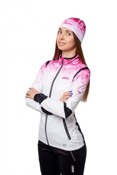 Шапка KV+ PREMIUM белый\розовый 22A02.101