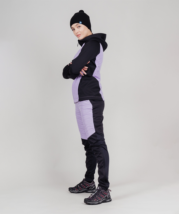 Куртка Nordski Hybrid Hood Black/Lavender W NSW853827