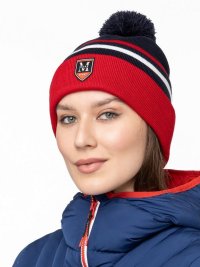 Шапка MOAX Blizzard 23631M/75100 синий/красный 58