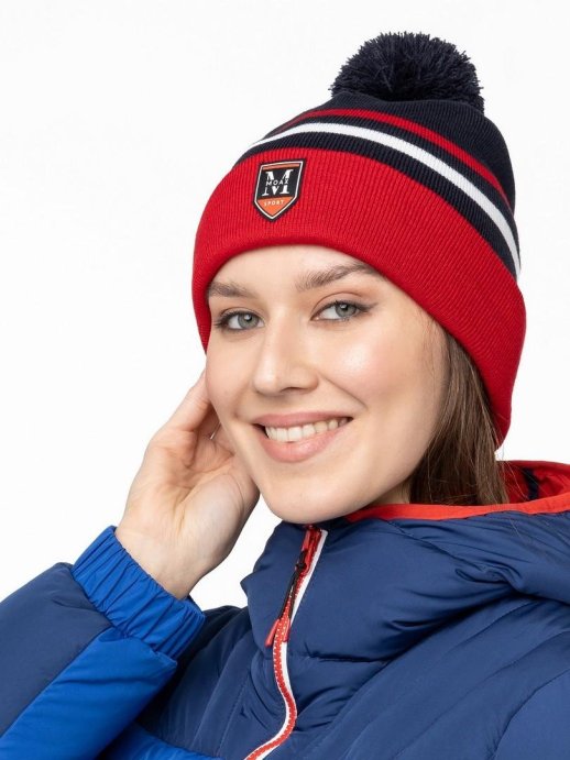 Шапка MOAX Blizzard 23631M/75100 синий/красный 58