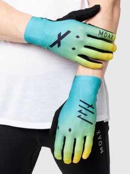 Перчатки для л/роллеров Moax Max Air M0345/50100 бирюза/лимонный
