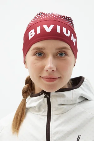 Шапка Bivium &quot;Энергия 2.0&quot; бордовый_белый S (54)