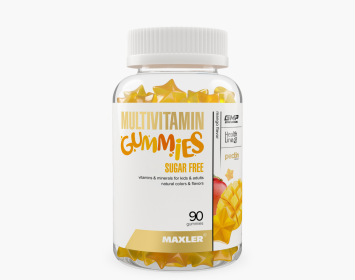 Жевательные мультивитамины Multivitamin Gummies Sugar Free Maxler 90 кон. (Манго)