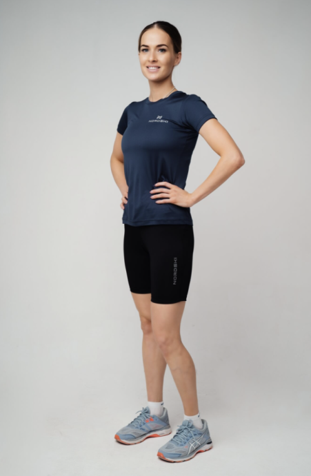 Шорты обтягивающие Nordski Premium Jr. Run Black/Breeze NSJ152028 в Мурманске