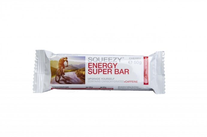 Энергетический батончик углеводный с кофеином super energy bar SQUEEZY 50гр. Вишня в Твери