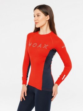Термофутболка Moax Race LS жен. MX114030/99990 ярко-красный/синий
