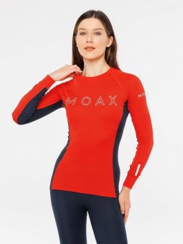 Термофутболка Moax Race LS жен. MX114030/99990 ярко-красный/синий