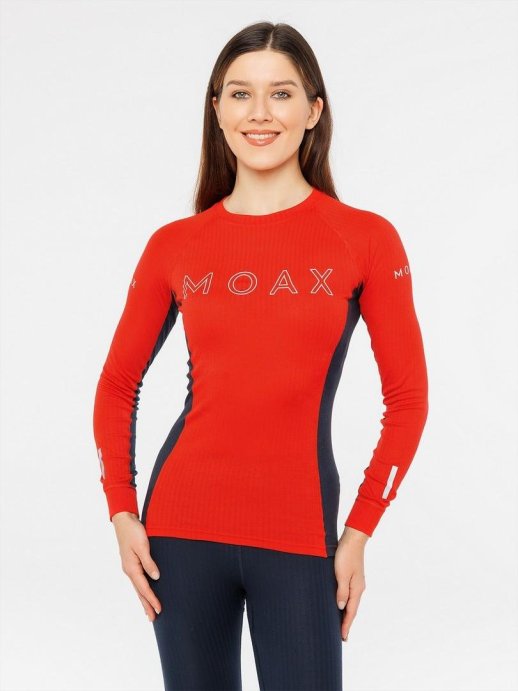 Термофутболка Moax Race LS жен. MX114030/99990 ярко-красный/синий