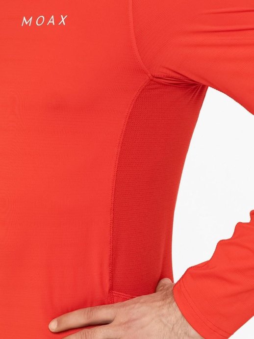 Лонгслив Moax Flame на молн. 1/2 муж. MX114631/99992 ярко-красный