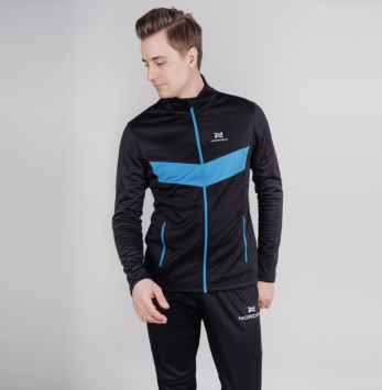 Костюм разминочный Nordski BASE Black/Blue NSM815170