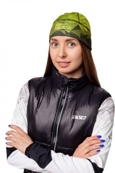 Шапка KV+ PREMIUM черный\зеленый, 22A02.106