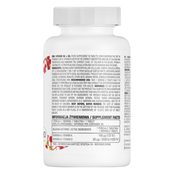 Витамин Д3 + К2 OstroVit Vitamin D3 + K2 90 таб.