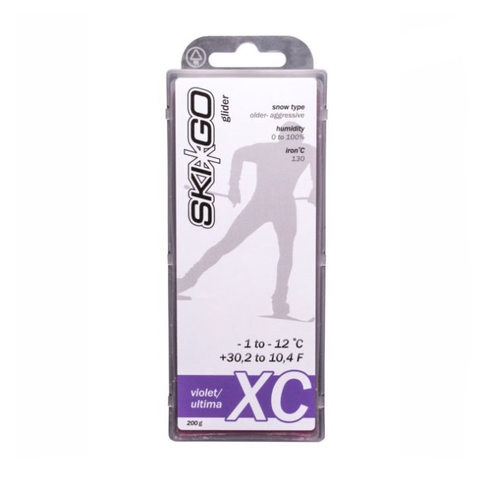 Парафин SKIGO XC Glider Violet (для абразивн. снега) -1/-12 200 гр.