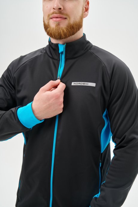 Тренировочная куртка Nordski Core Black/Breeze NSM657058