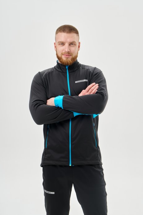 Тренировочная куртка Nordski Core Black/Breeze NSM657058