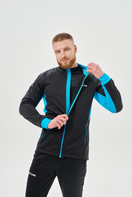 Тренировочная куртка Nordski Core Black/Breeze NSM657058