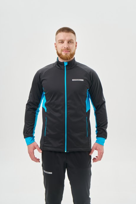 Тренировочная куртка Nordski Core Black/Breeze NSM657058