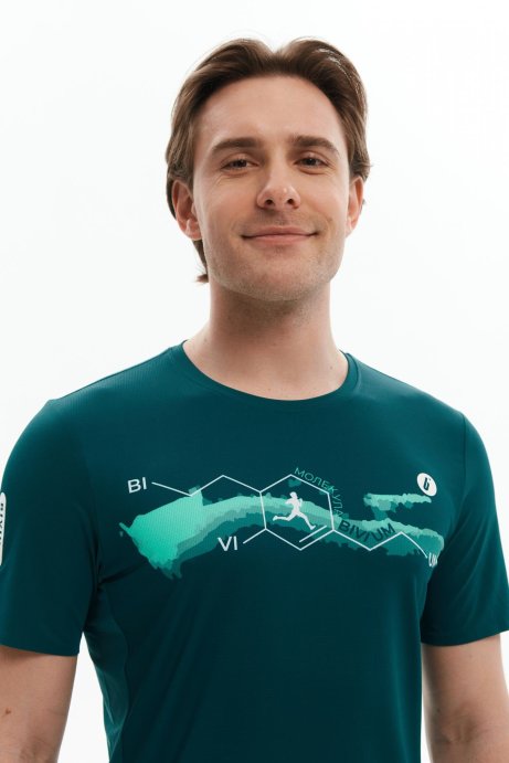 Футболка Bivium Тайм 2.0 муж. сине-зеленый в Нижнем Новгороде