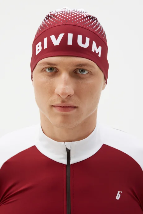 Шапка Bivium &quot;Энергия 2.0&quot; бордовый_белый M (56)