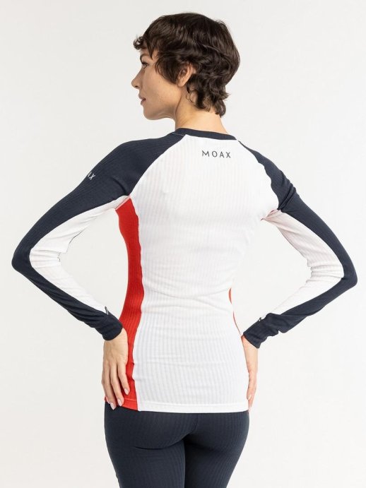 Термофутболка Moax Race LS жен. MX114030/75120 темно-синий/красный