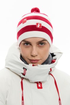 Шапка Bivium Арех красный_белый M (58)