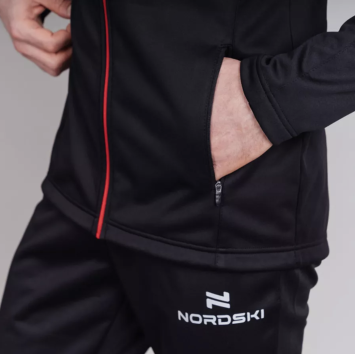 Костюм разминочный Nordski BASE Black/Red NSM815910