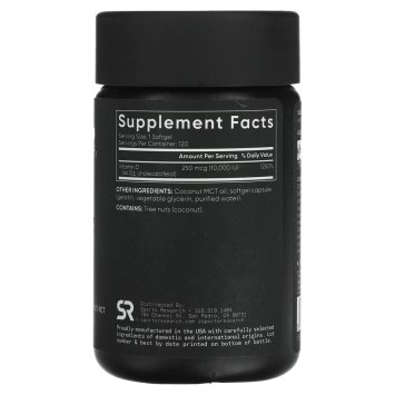 Витамин Д3 Sports Research D3 10000 120 капс.