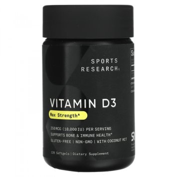 Витамин Д3 Sports Research D3 10000 120 капс.
